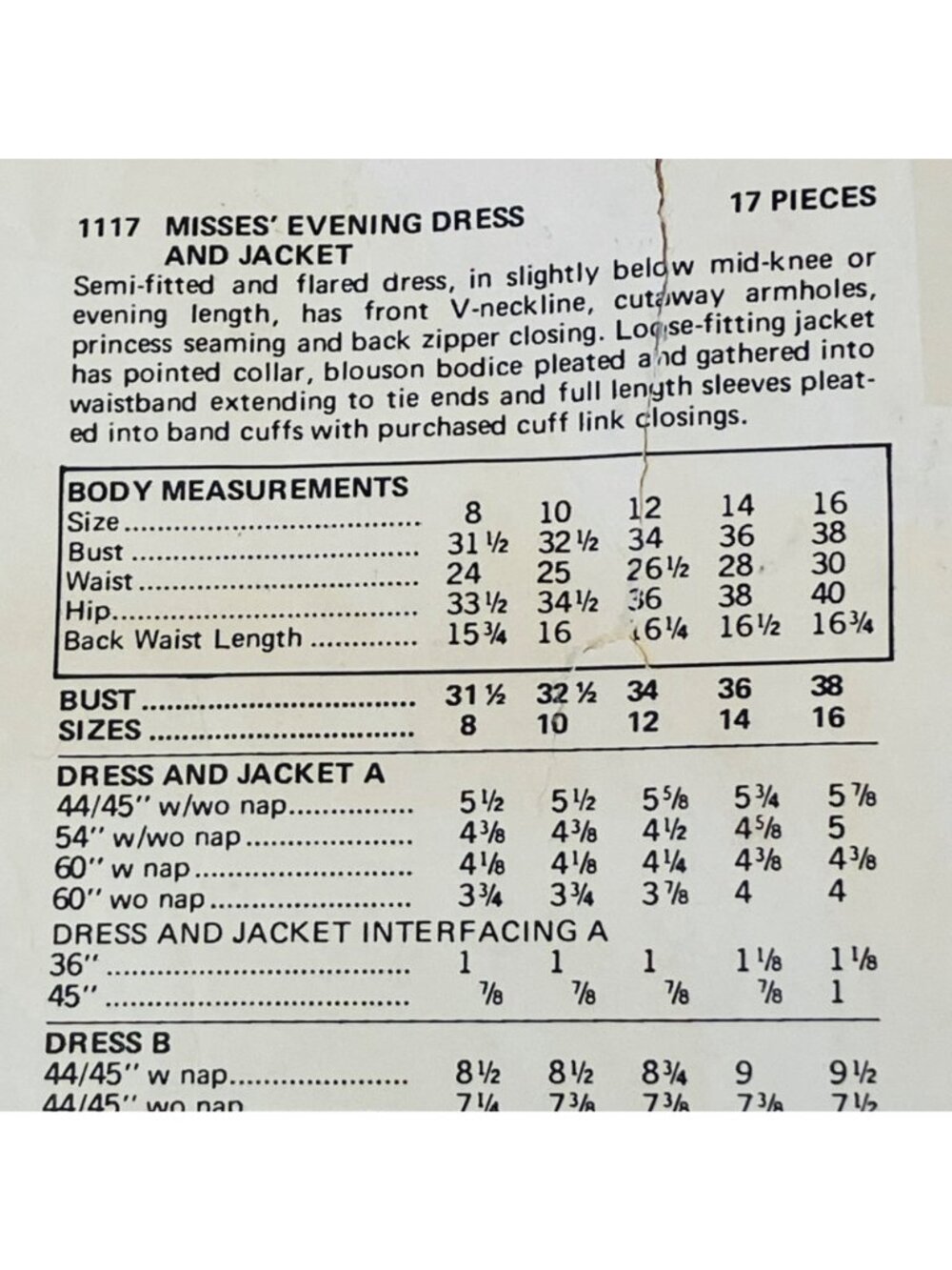 1970s Vogue 1117 Sz 8 Jerry Silverman Evening Dress Jacket Designer Pattern FF - Picture 5 of 8